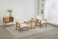 Leisure Chair With Solid Wood Armrest And Feet, Leisure Chair, Wood Frame, Velvet, Solid Rubber Wood Legs, Mid Century Modern Accent Chair, For Living Room Bedroom Studio Chair,Two Packs Beige Corduroy