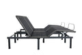 King Size Flex Head Quick Assembly Adjustable Bed Frame With Voice Activated Controls Black Metal Metal