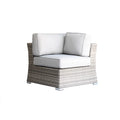 5 Person All Weather Wicker Sectional Seating Group With Cushions Fully Assembled Grey,Grey Mix Wicker