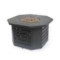 Octagon Iron Fire Pit 50000Btu Black Iron