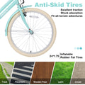 Steel Frame,Multiple Colors, For 10 Years Old Girls Bike,24 Inch Wheel Cycling Mint Green Garden & Outdoor Steel