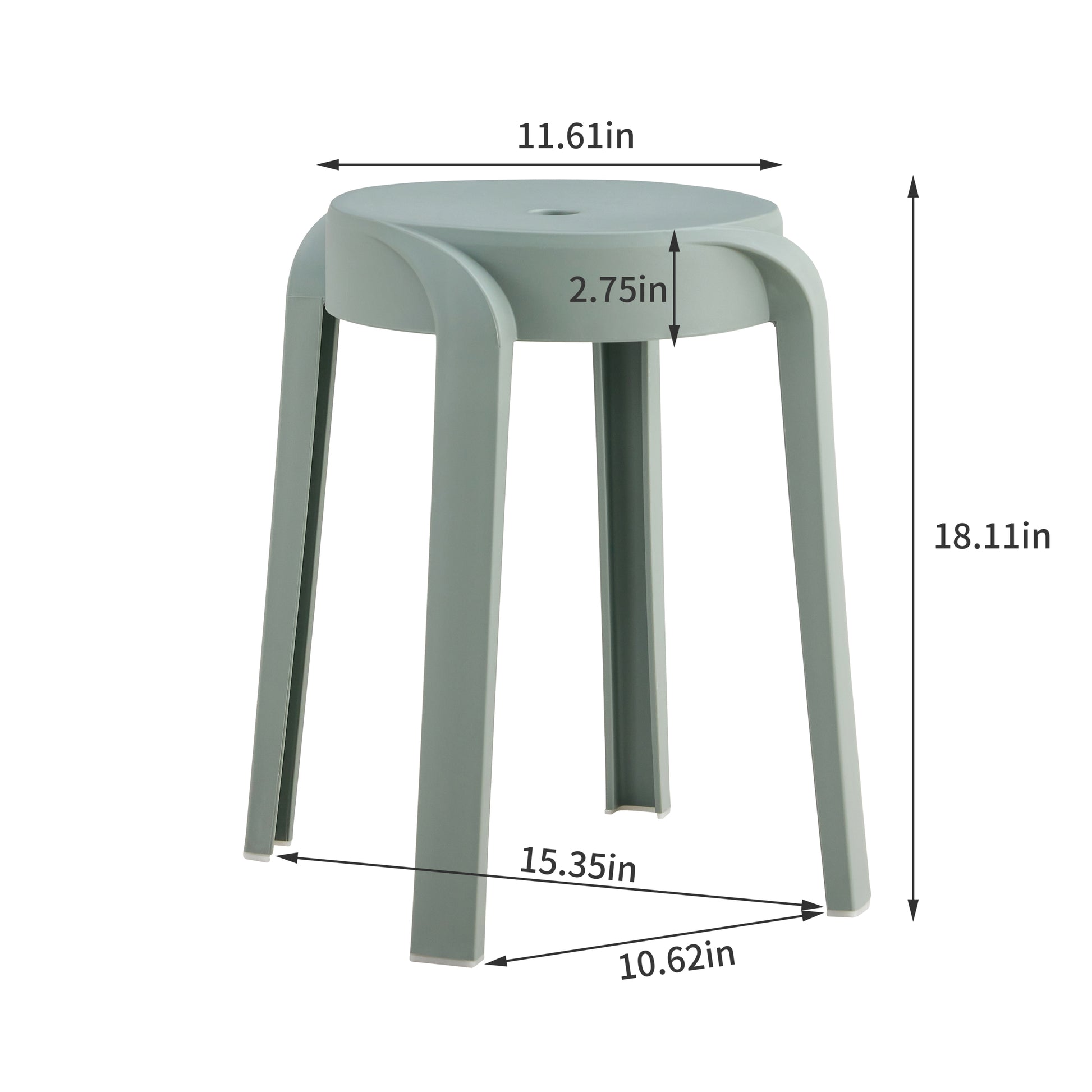 6 Pack Stackable Classroom Stools Plastic Stools Nesting Stools Colorful Round Stools Indoor Outdoor Flexible Seating Decorative Stools Chairs For Home Office School Classroom Green Green Plastic