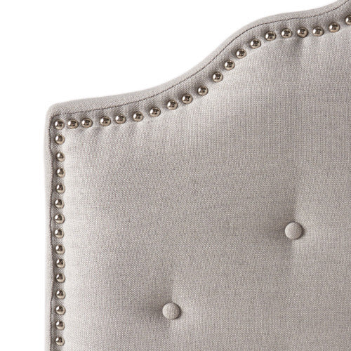 Queen&Full Sized Headboard Queen Light Grey Fabric