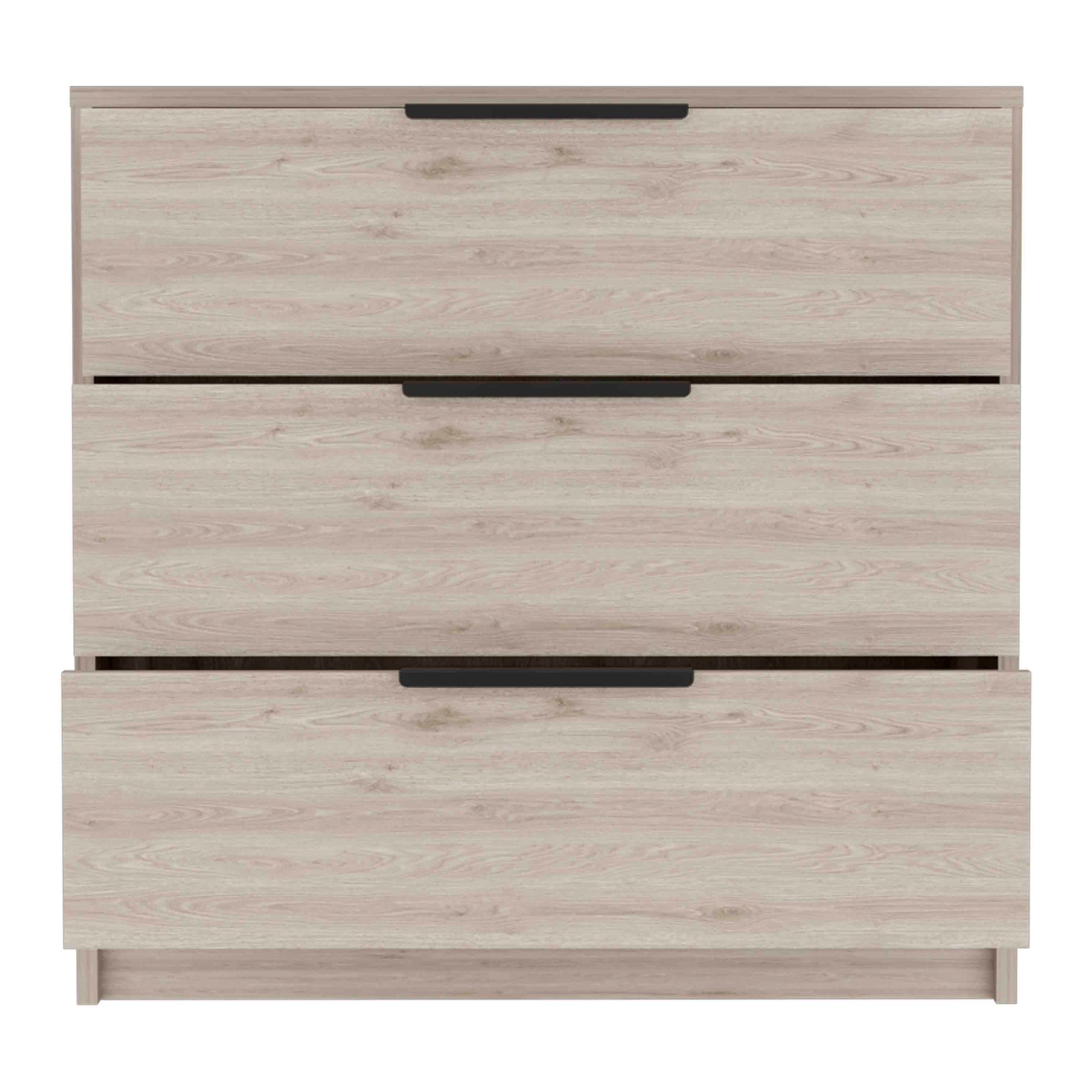 Dresser 27"H, 3 Drawers Dresser, Superior Top, Light Gray Light Gray Bedroom Modern Particle Board Particle Board