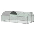 Large Chicken Coop Metal Chicken Run With Waterproof And Anti Uv Cover, Dome Shaped Walk In Fence Cage Hen House For Outdoor And Yard Farm Use, 1