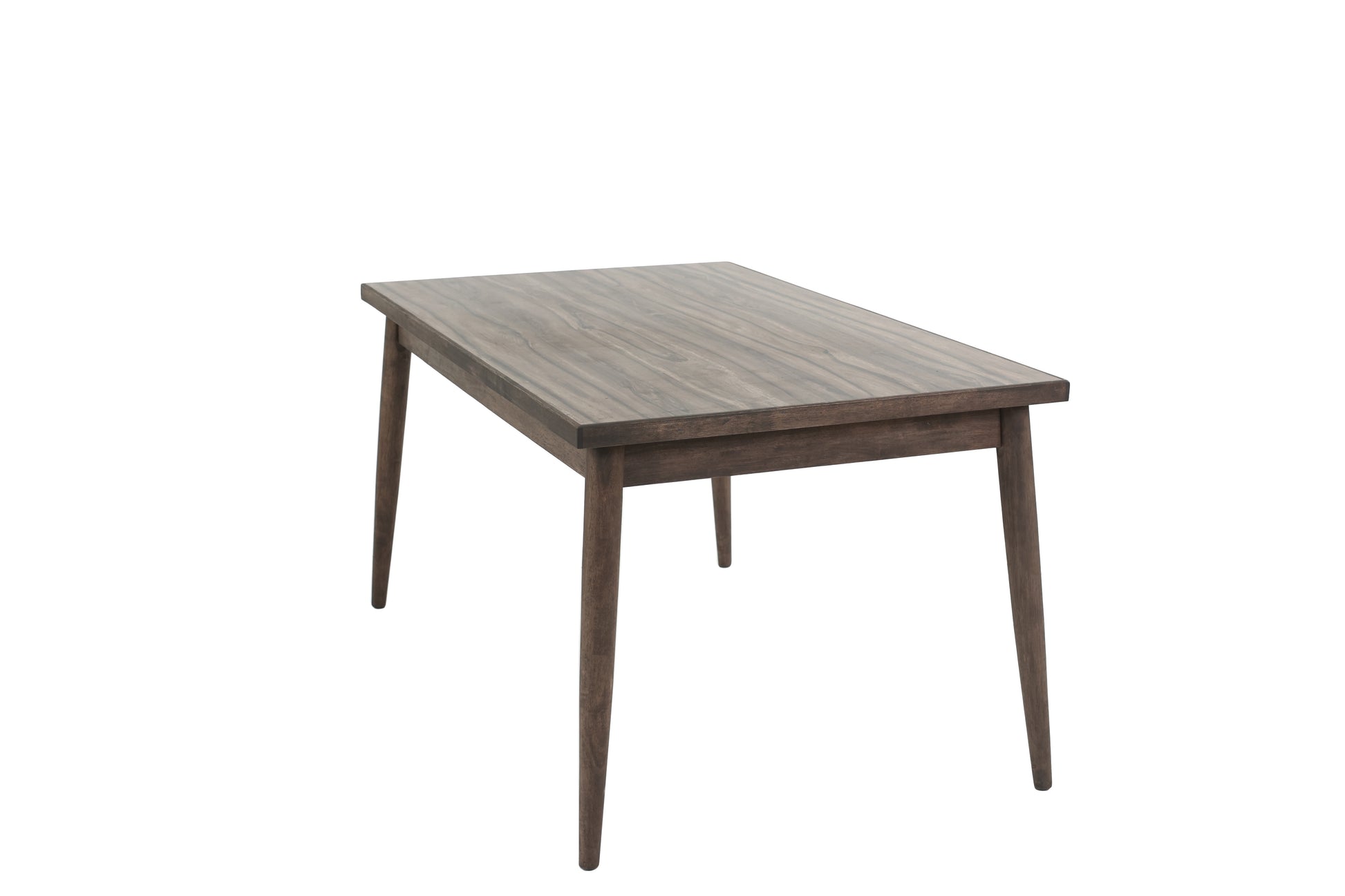 Modern 7Pc Dining Set Ash Walnut Finish Dining Table 6X Side Chairs Foam Cushion Fabric Upholstery Unique Back Design Wood Dining Room Rubberwood Rectangular Dining Table With Chair Upholstered Chair Wood Walnut Solid Back Seats 6