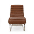 S Chaise Lounge Light Brown Pu