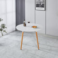 Extensible Table,Dining Table,Office Table,Coffee Table,Wood Leg,100 140 180X100X75Cm Matte White Mdf