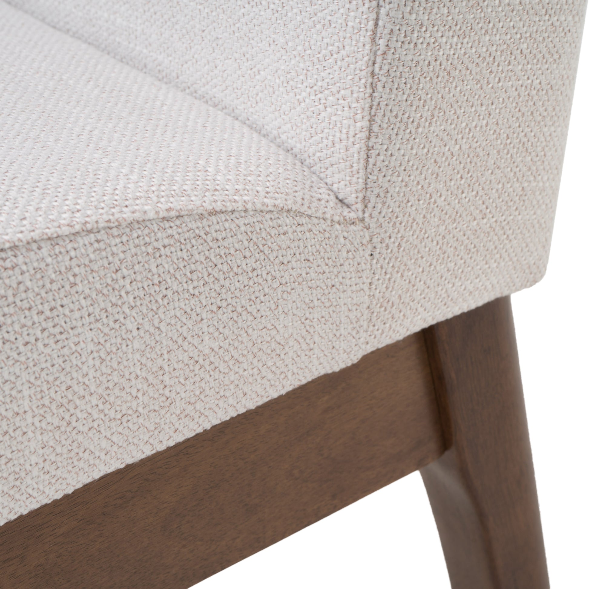 Dining Chair Set Of 2 Light Beige Fabric