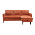 United Sectional Sofa Reversible Sectional Sleeper Sectional Sofa With Storage Chaise Orange Chenille