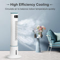 43 Inch Electric Oscillating Tower Fan With Remote Control For Indoor, Bedroom And Home Office, White White Plastic