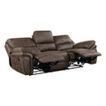 Plush Modern Living Room Sofa Set 3Pc Reclining Sofa Loveseat Rocker Reclining Chair Brown Microfiber Upholstery Solid Wood Frame Furniture Brown Microfiber Wood Primary Living Space Modern Plywood,Solid Wood 6 Seat