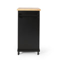 Kitchen Cart Black Wood