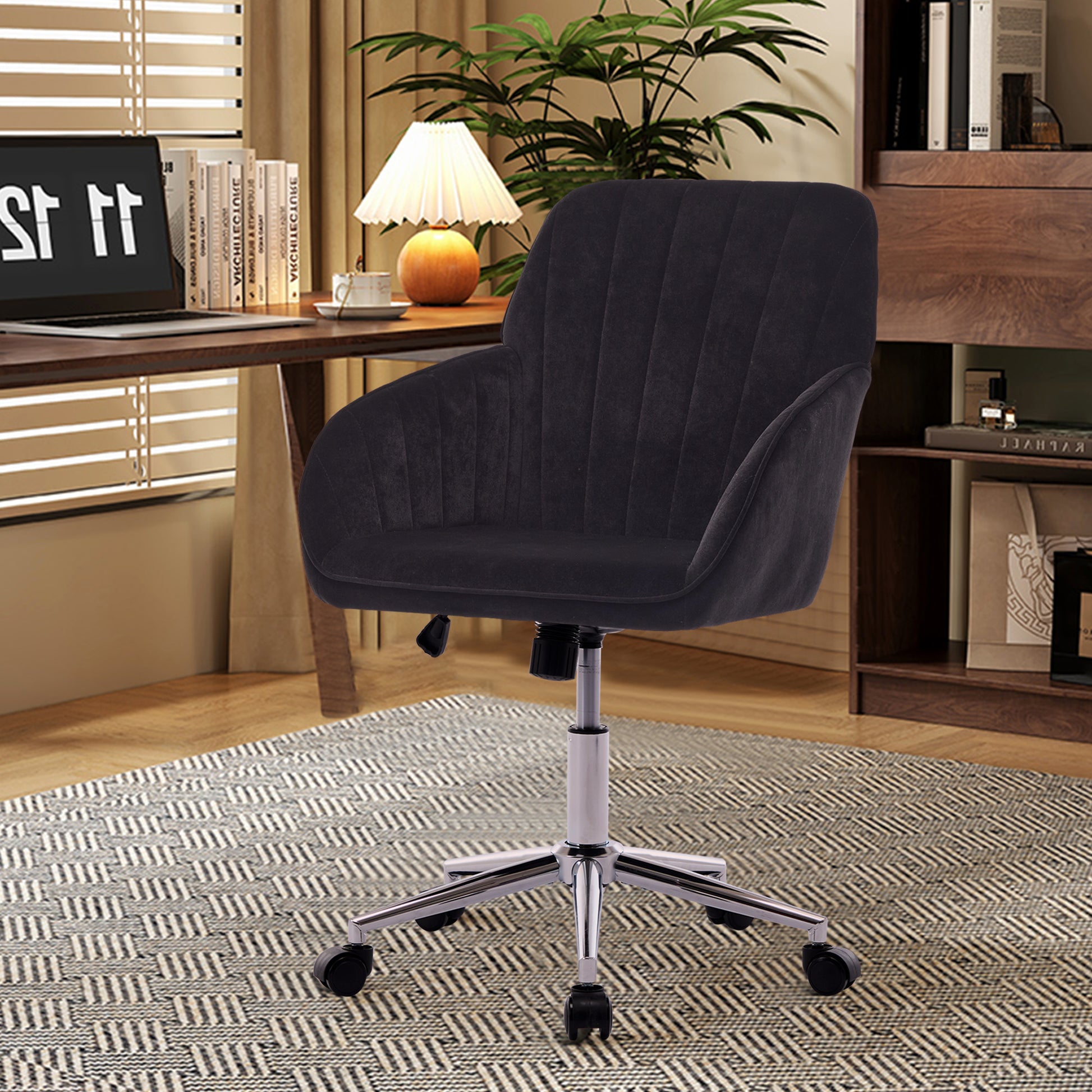 Ty Office Chair Black Velvet