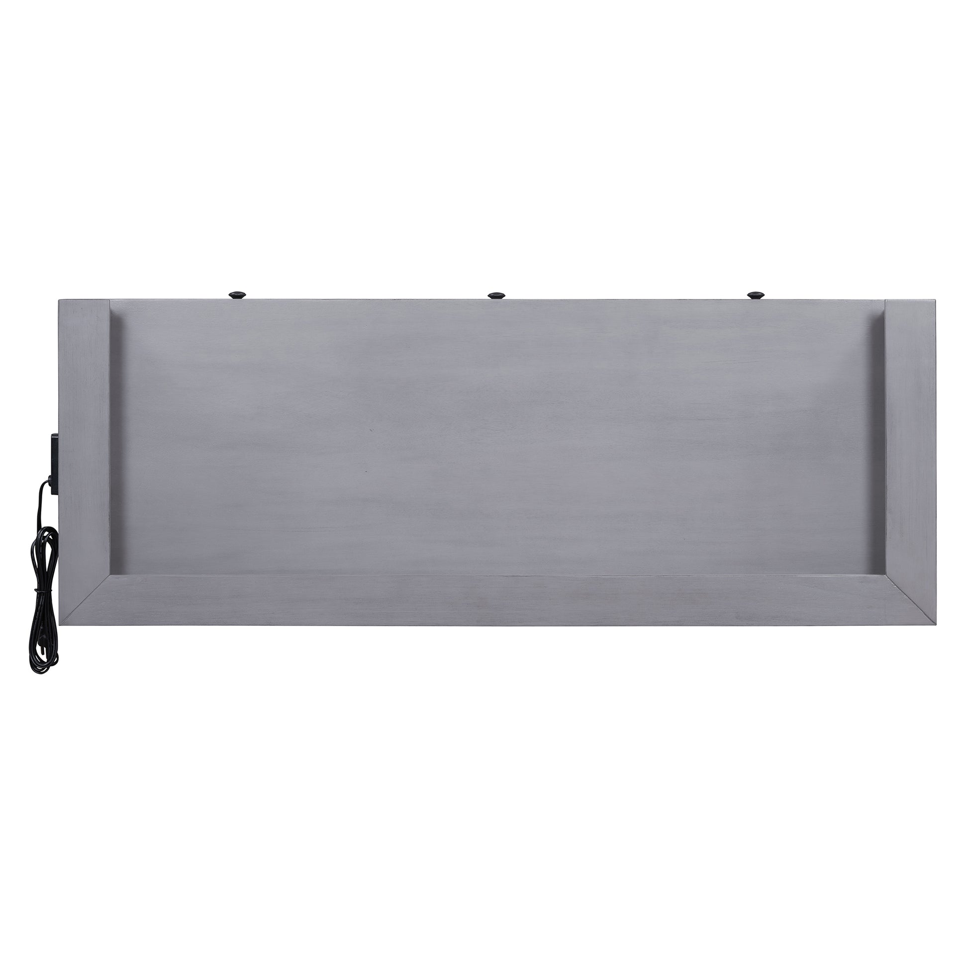 4 Piece Dining Table Set For 3, Retro Kitchen Table And Chairs Set With 3 Storage Drawers, Ideal For Small Spaces Gray Gray Mdf,Rubber Wood