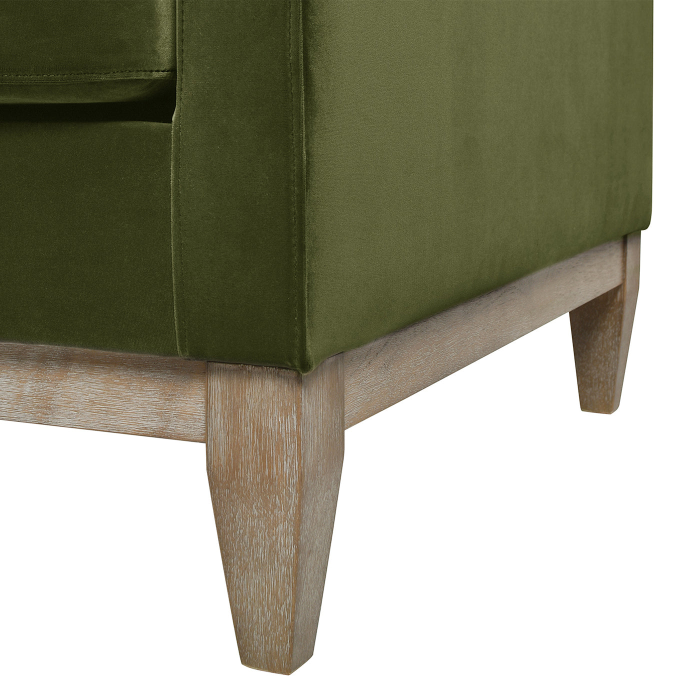 Knox 84" Modern Farmhouse Sofa, Olive Green Performance Velvet Green Wood Foam Velvet 3 Seat