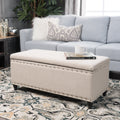 Storage Ottoman Wheat Fabric