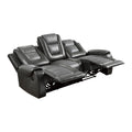 Modern Luxury Living Room Sofa Set 2Pc Reclining Sofa Loveseat Formal Furniture Premium Faux Leather Upholstery Comfortable Two Tone Gray Finish Dark Gray,Light Gray Faux Leather Wood Primary Living Space Luxury,Modern Plywood,Solid Wood 5 Seat