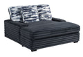 Shine Grey Lounger Sofa With Usb Gray Fabric