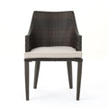 Hillhurst Chair Brown Mp2 Set Of 2 Brown Rattan Waterproof Fabric Metal