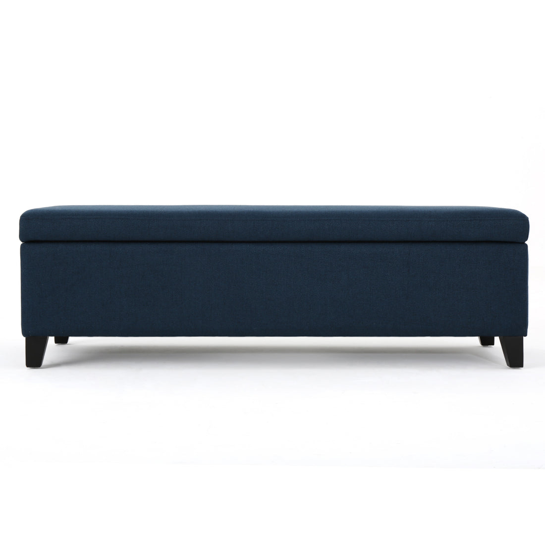 Hartford Storage Ottoman Navy Blue Fabric