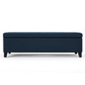 Hartford Storage Ottoman Navy Blue Fabric