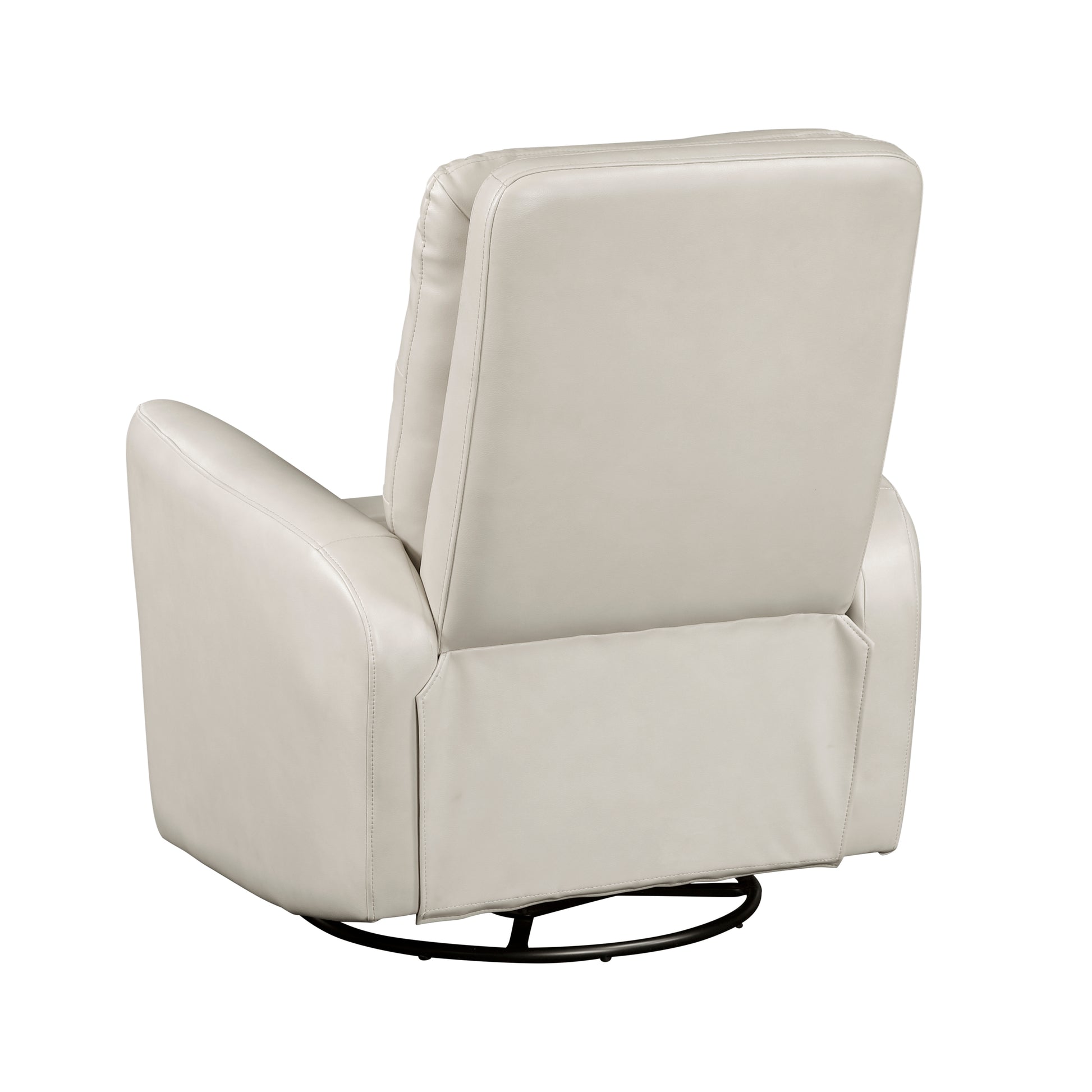 Glider Reclining Chair Swivel Motion Beigefaux Leather Upholstery Luxury Living Room Furniture, Movie Chair Beige Faux Leather Wood Primary Living Space Plywood,Solid Wood