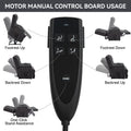 Dual Motor Heat Massage Infinite Position Up To 350 Lbs Electric Power Lift Recliners With Power Remote, Medium Firm And Heavy Duty, Grey White Metal Primary Living Space Heavy Duty Pine Grey Chenille Power Remote Medium Firm Cushion Back American Design