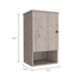 St. Angelo Medicine Cabinet, Two Internal Shelves, Single Door, One Shelf Grey 4 Bathroom Freestanding Modern Particle Board Engineered Wood