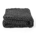 Throw Blankets Dark Grey Acrylic