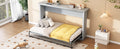 Twin Size Murphy Bed, Can Be Folded Into A Cabinet, Gray Twin Box Spring Not Required Grey Murphy Solid Wood Mdf