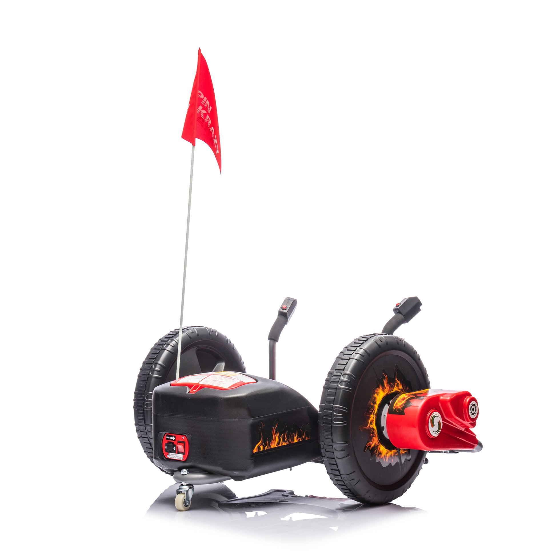 12V Kids Ride On Electric Toy,2Wd,16'' Exaggerated Wheel,Dual Handle Control For 360 Degree Flexible Steering And Rotation,Solid Metal Frame,Provide A Speed Of 4.66 Mph For Kids Aged 6 . Red 50 99 Lbs Polypropylene