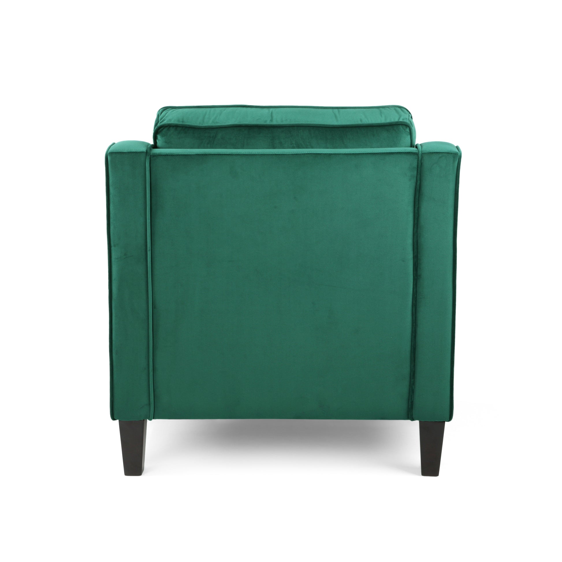 Velvet Club Chair, Green Green Velvet Wood Primary Living Space Cushion Back Casual,Contemporary Flared Arms Velvet 1 Seat