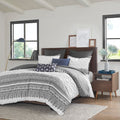 3 Piece Cotton Duvet Cover Set With Chenille Tufting King Multicolor Cotton