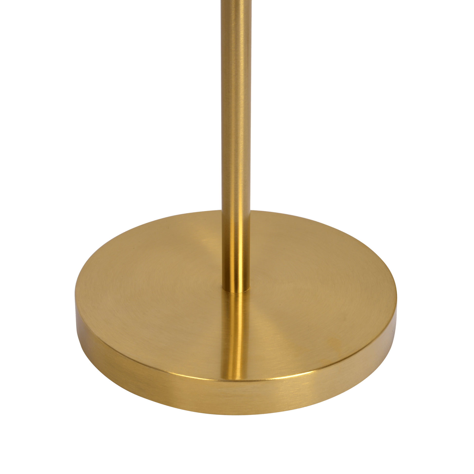 Brilliance Modern Gold Brush Floor Lamp, Opal Glass Shades And Round Metal Base Clear,Gold Brass,Glass