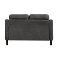 Gray Polished Microfiber Upholstered 1Pc Loveseat Button Tufted Contoured Arms Solid Wood Frame Casual Living Room Furniture Gray Microfiber Wood Primary Living Space Traditional,Transitional Solid Wood