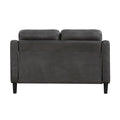 Gray 2Pc Sofa Set Microfiber Upholstered Sofa Loveseat Set Button Tufted Contoured Arms Solid Wood Frame Casual Living Room Furniture Gray Microfiber Wood Primary Living Space Traditional,Transitional Solid Wood 5 Seat