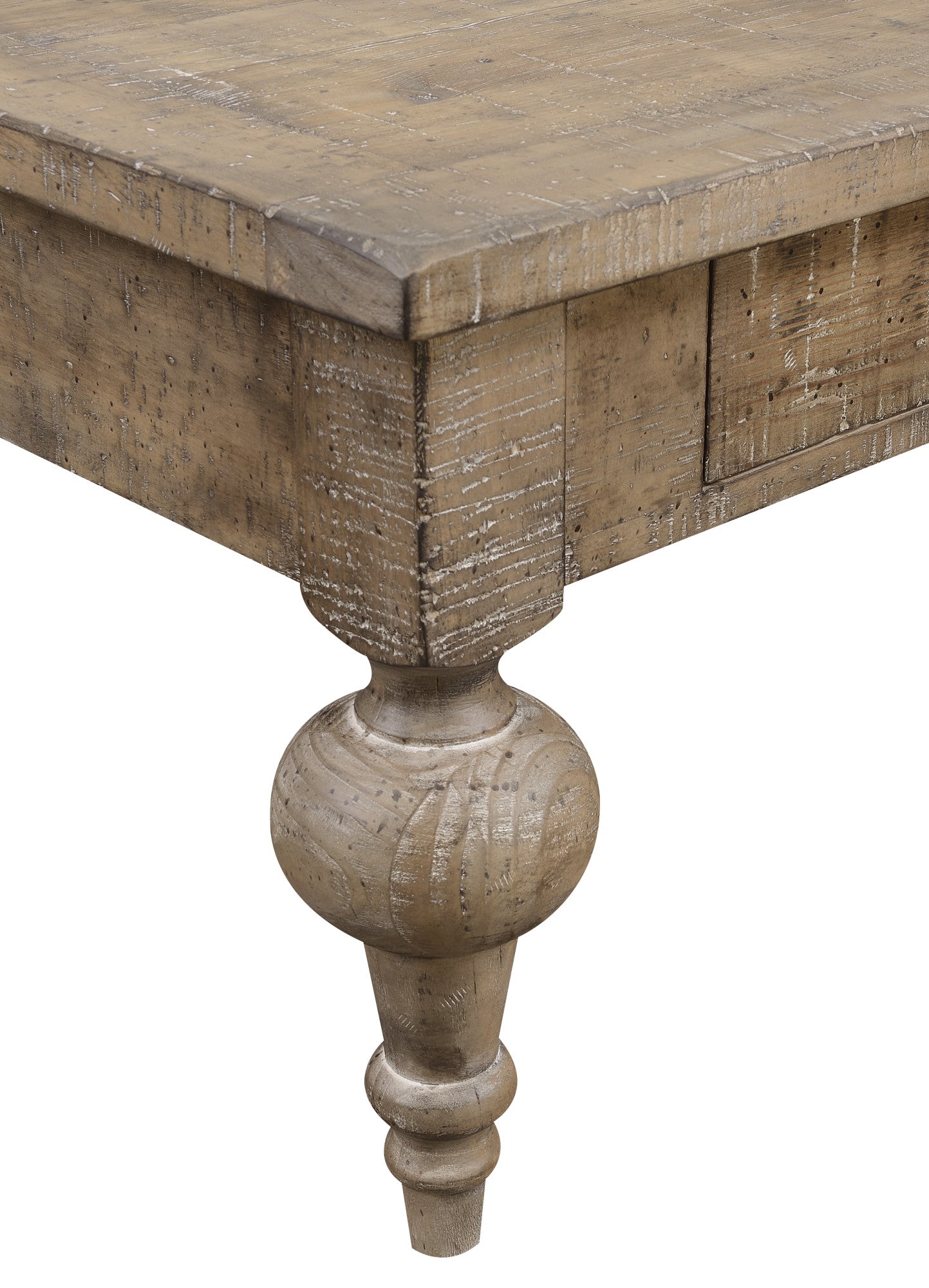 Ludin Taupe Coffee Table Taupe Solid Wood