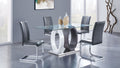 Altis Fabric Grey Dining Chairs Kit Of 4 Gray Stainless Steel