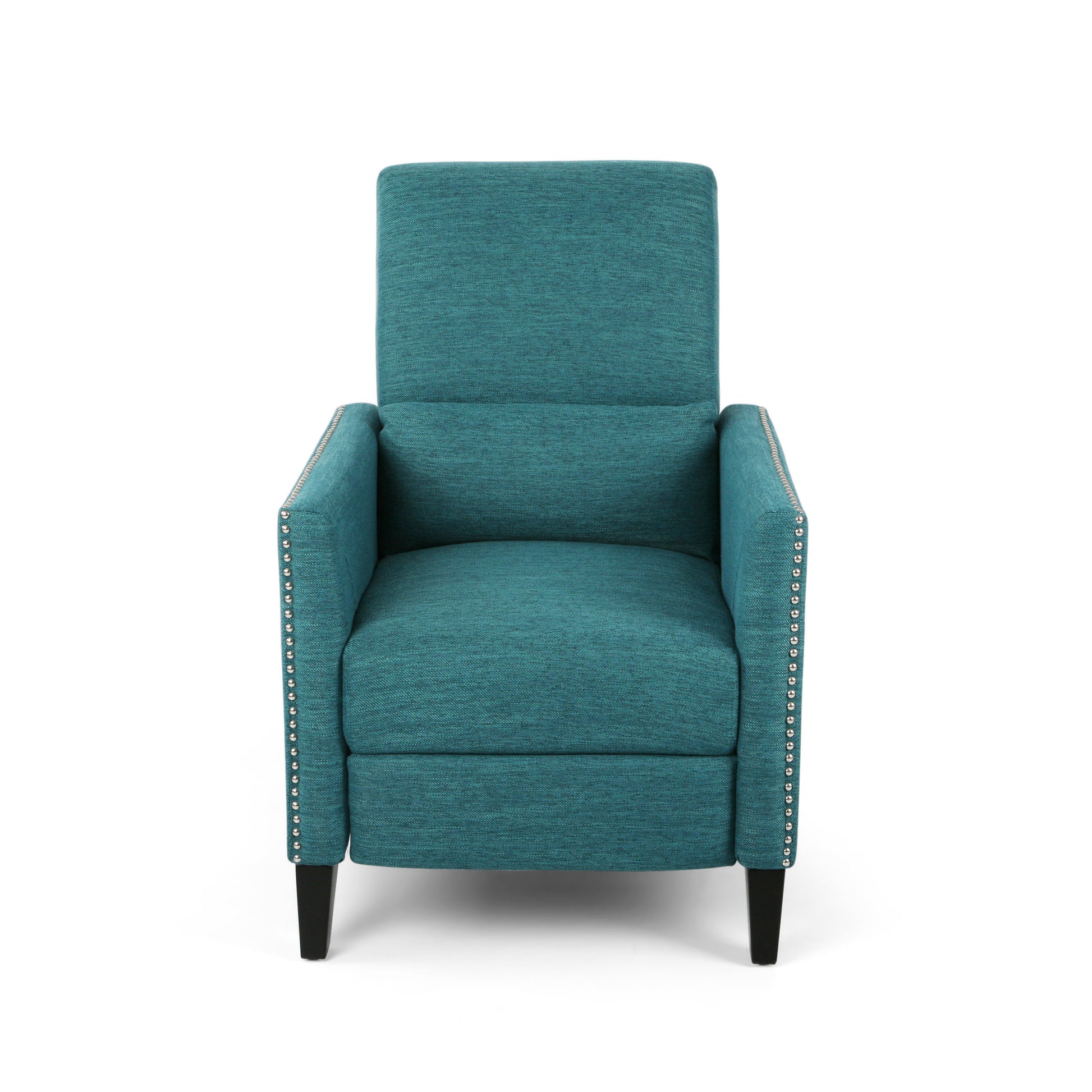 Push Back Recliner Teal Fabric