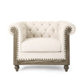 Club Chair Beige Fabric
