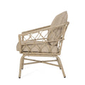 Bruce Club Chair Brown Pe Rattan Iron Waterproof Fabric