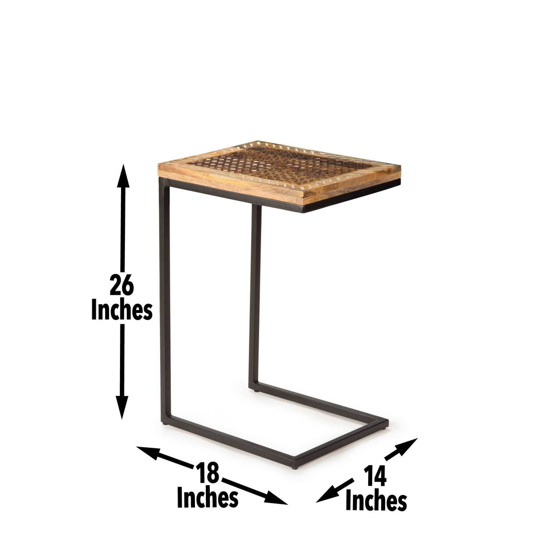 Parris Sofa Server Table Light Brown Light Brown Wood