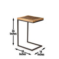 Parris Sofa Server Table Light Brown Light Brown Wood