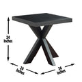 Harris 3 Piece Table Set Black Black Wood