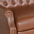 Oversizefaux Leather Recliner Light Brown Light Brown Pu