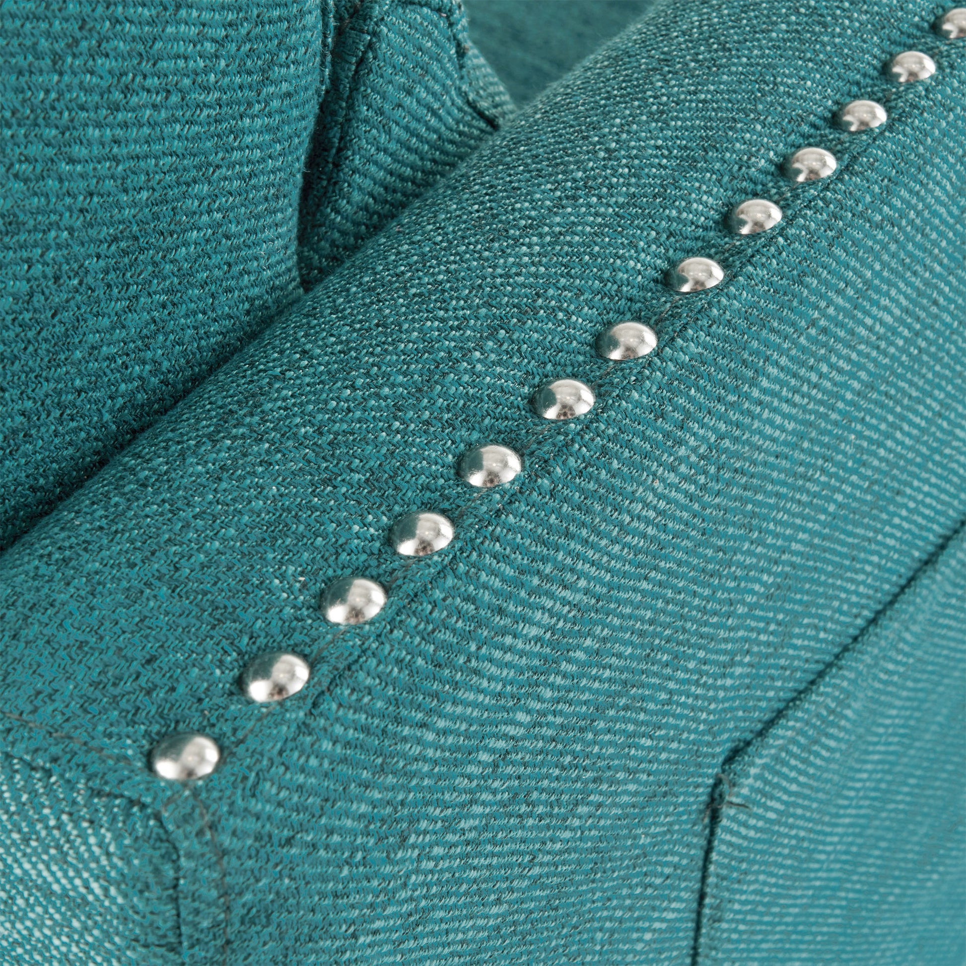 Push Back Recliner Teal Fabric