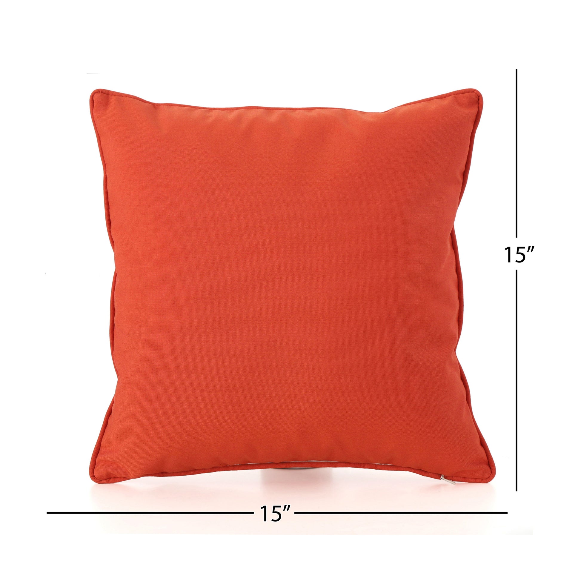 Coronado Square Pillow Set Of 2 Orange Fabric