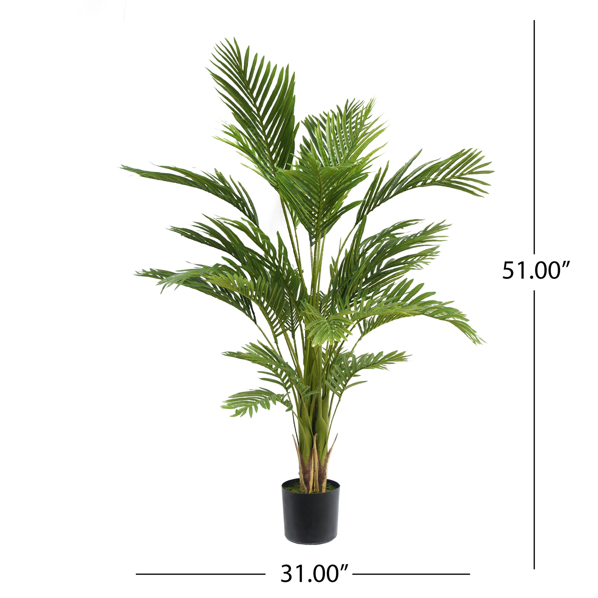 130Cm Artificial Palm Tree Green Iron Plastic