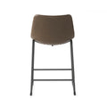 Vintage Style Brown 24 Inch Counter Stool Set Of 2 Brown Pu